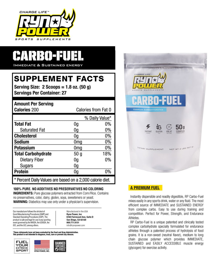 CARBO-FUEL Stimulant-Free Drink Mix | Single Serving